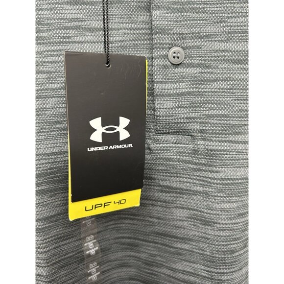 Under Armour UA Performance 3.0 Polo Shirt Mens large Loose Grey UPF 40 Golf - Picture 5 of 7